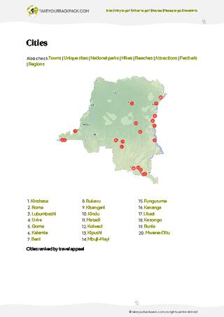 example page 4 from our offline Travel Guide for Democratic Republic of the Congo